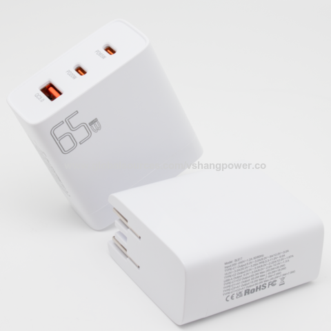Heißer Verkauf GAN Ladegerät A C C PD65W Wand ladegerät für Privat modell US UK EU Faltbarer Stecker mit ETL CE FCC