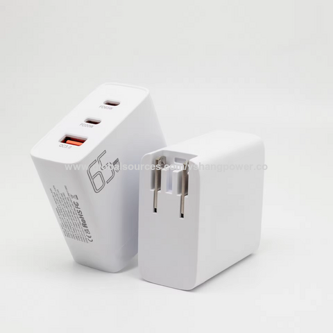Heißer Verkauf GAN Ladegerät A C C PD65W Wand ladegerät für Privat modell US UK EU Faltbarer Stecker mit ETL CE FCC