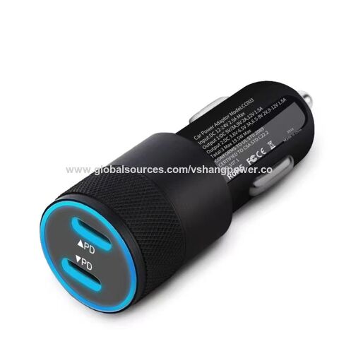Großhandel PD40W Dual PD20W C Ports Auto-Ladegerät Handy-Zubehör mit FCC CE