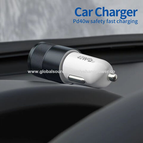 Großhandel PD40W Dual PD20W C Ports Auto-Ladegerät Handy-Zubehör mit FCC CE