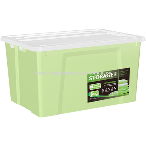 Boîte de rangement en plastique multicolore 20L 40L 56L avec roues pour la maison, vêtements, jouets, couette, papeterie pour enfants, boîte de rangement organisateur
