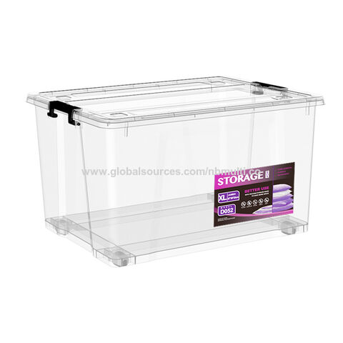 Boîte de rangement en plastique multicolore 20L 40L 56L avec roues pour la maison, vêtements, jouets, couette, papeterie pour enfants, boîte de rangement organisateur