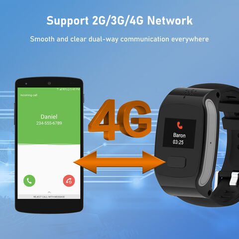 ساعة ذكية لرعاية المسنين مع تنبيهات صحية وتتبع نظام تحديد المواقع العالمي (GPS) وتصميم مقاوم للماء