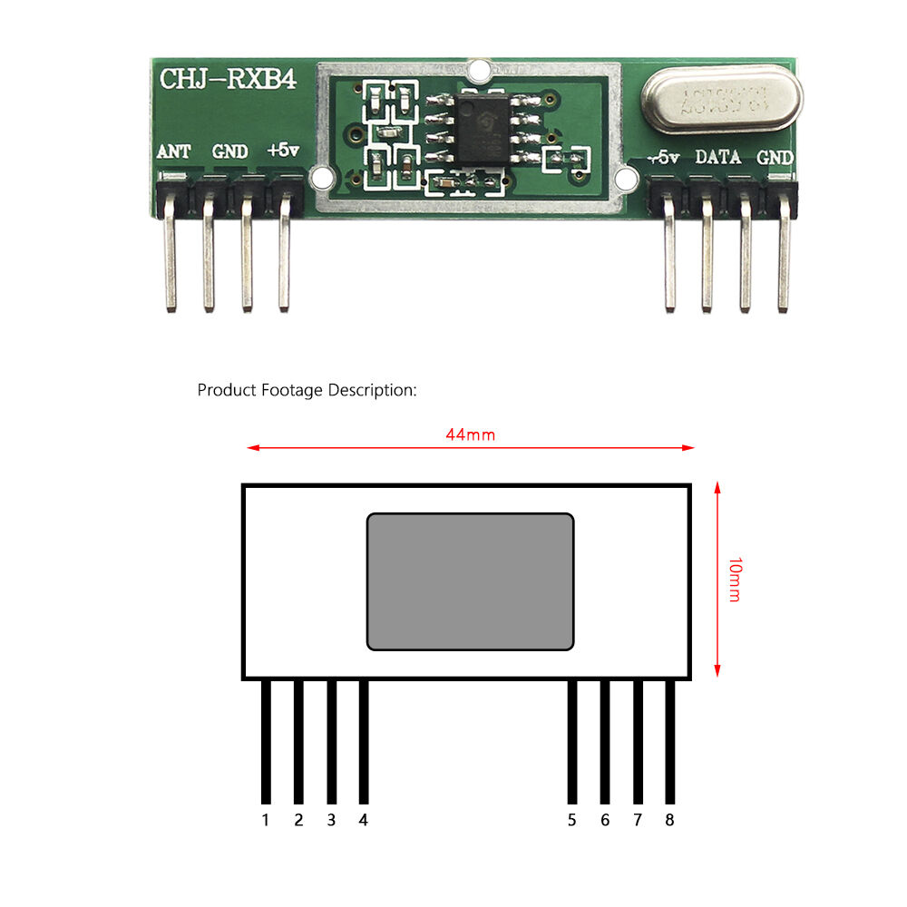 Compre Rxb4 315mhz Inalámbrico Rf Ask Rx Módulo Receptor De 8 Pines ...