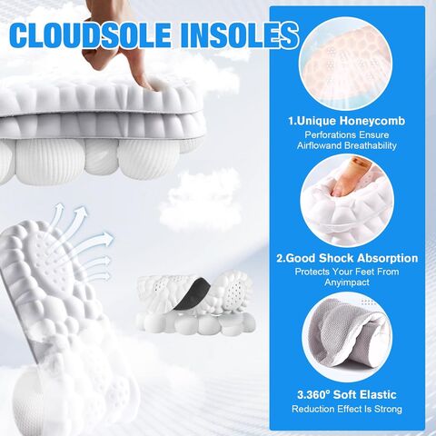 4D Cloud Technologie Einlegesohle - Superweiche Ultra-Komfort Einlegesohlen, 4D Sportschuhe Einlegesohlen, Akupunktur Massage Einlegesohle für Fuß & Gelenke