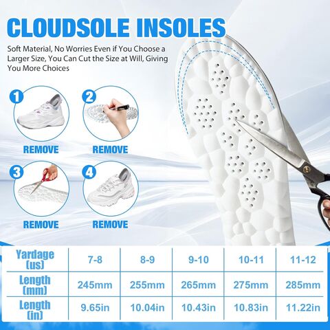4D Cloud Technologie Einlegesohle - Superweiche Ultra-Komfort Einlegesohlen, 4D Sportschuhe Einlegesohlen, Akupunktur Massage Einlegesohle für Fuß & Gelenke