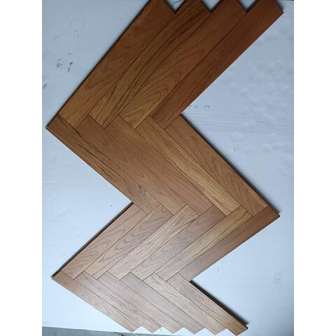 Produsen Lantai Kayu Rekayasa Motif Herringbone Kayu Ek Butir Lurus - Langsung dari Pabrik