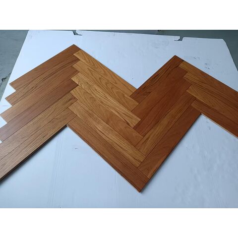 Produsen Lantai Kayu Rekayasa Motif Herringbone Kayu Ek Butir Lurus - Langsung dari Pabrik