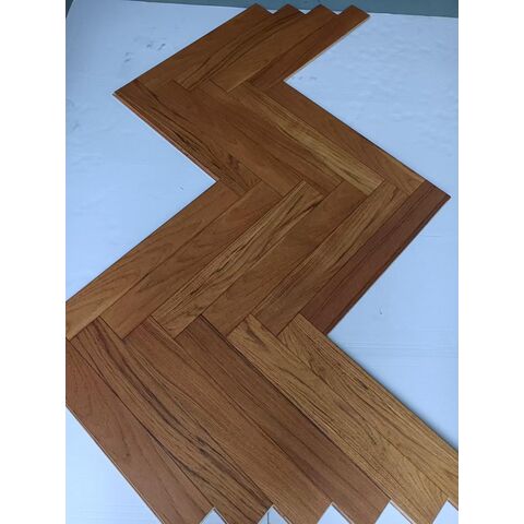 Produsen Lantai Kayu Rekayasa Motif Herringbone Kayu Ek Butir Lurus - Langsung dari Pabrik