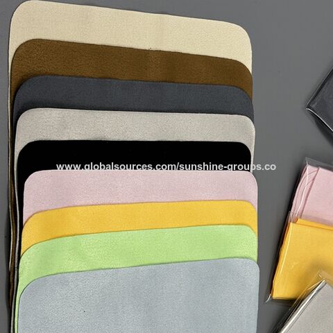 Lingette de polissage d'écran de lentille en microfibre imprimée avec logo personnalisé OEM, chiffon de nettoyage à sec en microfibre pour lentilles optiques