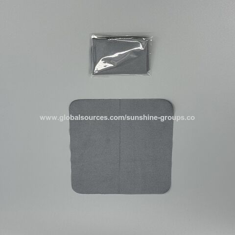 Lingette de polissage d'écran de lentille en microfibre imprimée avec logo personnalisé OEM, chiffon de nettoyage à sec en microfibre pour lentilles optiques