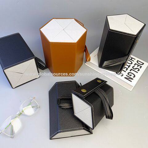 Caja de almacenamiento de gafas plegable multicapa para colgar en casa, caja de gafas de sol de alta gama, estuche plegable multicapa para gafas