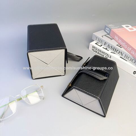 Caja de almacenamiento de gafas plegable multicapa para colgar en casa, caja de gafas de sol de alta gama, estuche plegable multicapa para gafas