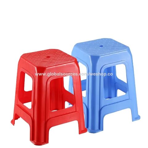 Hocker Bequemer, rutschfester, verdickter, moderner Stuhl, Hocker, stark belastbar, chinesischer, hoher Plastikhocker, Sitz