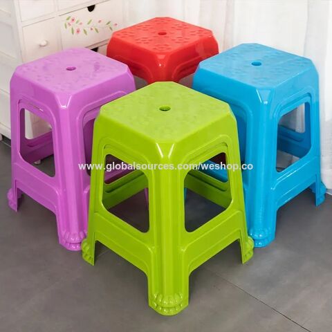 Hocker Bequemer, rutschfester, verdickter, moderner Stuhl, Hocker, stark belastbar, chinesischer, hoher Plastikhocker, Sitz
