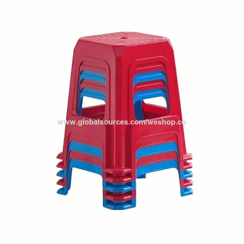Hocker Bequemer, rutschfester, verdickter, moderner Stuhl, Hocker, stark belastbar, chinesischer, hoher Plastikhocker, Sitz