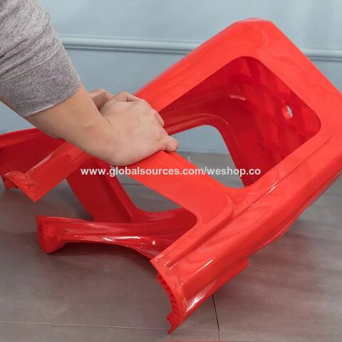 Hocker Bequemer, rutschfester, verdickter, moderner Stuhl, Hocker, stark belastbar, chinesischer, hoher Plastikhocker, Sitz