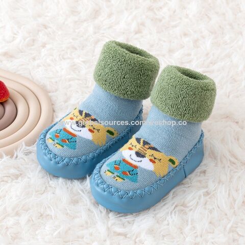 Baby-Socken, rutschfeste Kinder-Schuhe und Socken, dicke Jungen- und Mädchen-Mittelrohr-Bodensocken, Cartoon-Indoor-Socken und -Schuhe der Klasse A