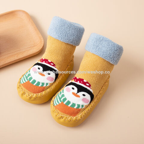Baby-Socken, rutschfeste Kinder-Schuhe und Socken, dicke Jungen- und Mädchen-Mittelrohr-Bodensocken, Cartoon-Indoor-Socken und -Schuhe der Klasse A