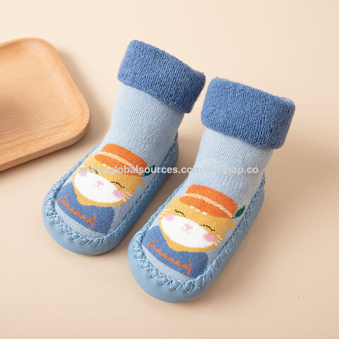 Baby-Socken, rutschfeste Kinder-Schuhe und Socken, dicke Jungen- und Mädchen-Mittelrohr-Bodensocken, Cartoon-Indoor-Socken und -Schuhe der Klasse A