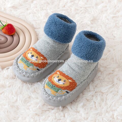Baby-Socken, rutschfeste Kinder-Schuhe und Socken, dicke Jungen- und Mädchen-Mittelrohr-Bodensocken, Cartoon-Indoor-Socken und -Schuhe der Klasse A