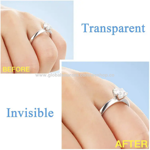 8 Stück unsichtbare Ringgrößenversteller aus Harz für lose Ringe, Anpassung passend für alle Ringe, Schutzabstandhalter, sortierter Schmuck-Größenreduzierer