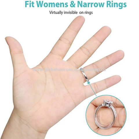 8 Stück unsichtbare Ringgrößenversteller aus Harz für lose Ringe, Anpassung passend für alle Ringe, Schutzabstandhalter, sortierter Schmuck-Größenreduzierer