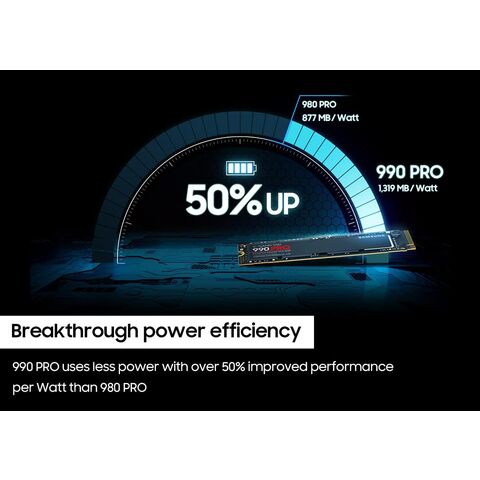 990 PRO SSD NVMe M.2 PCIe Gen4, M.2 2280 Internal Solid State Hard Drive, Seq. Read Speeds Up to 7,450 MB/s for High End Computing