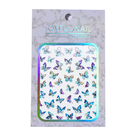 Nouveaux autocollants papillon design vent INS 3D DIY Ornements Nail Art