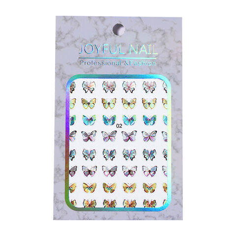 Nouveaux autocollants papillon design vent INS 3D DIY Ornements Nail Art