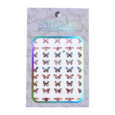 Nouveaux autocollants papillon design vent INS 3D DIY Ornements Nail Art