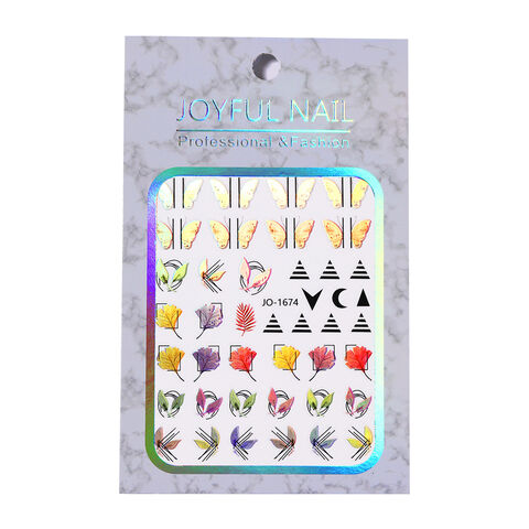 Nouveaux autocollants papillon design vent INS 3D DIY Ornements Nail Art
