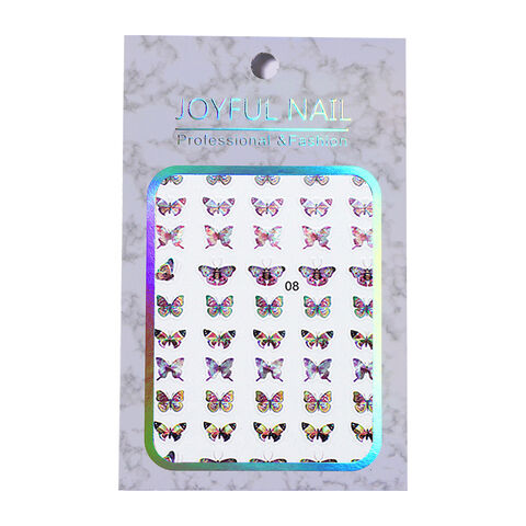 Nouveaux autocollants papillon design vent INS 3D DIY Ornements Nail Art
