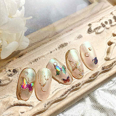 Nouveaux autocollants papillon design vent INS 3D DIY Ornements Nail Art