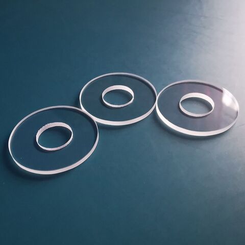 Optisches Quarzglas Corning 7980 0F mit Loch, Fenster/Linse