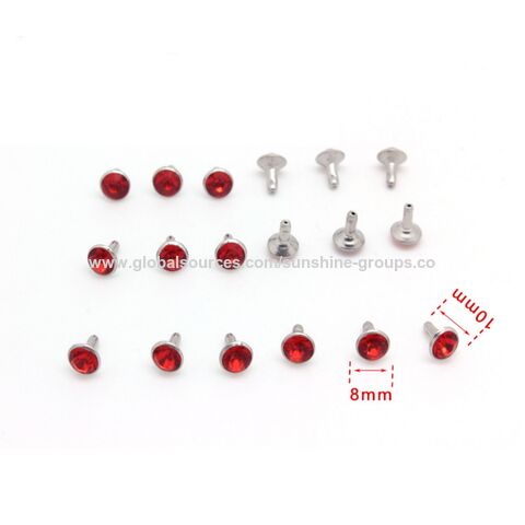 Nuevos Arribos Remaches de Pedrería para Chaquetas de Cuero, Jeans, Sombreros, Cinturones, Remaches de Cristal Dorado para Prendas de Vestir