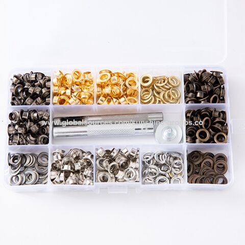 Oeillets Métalliques en Cuivre Pur, Kit d'Outils d'Installation de Boutons, Boutons-Pression 633 Quatre Couleurs, Ensemble de Boutons pour Vestes et Vêtements d'Enfants
