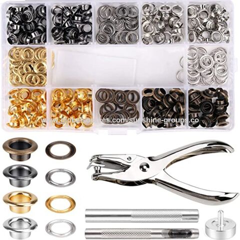 Oeillets Métalliques en Cuivre Pur, Kit d'Outils d'Installation de Boutons, Boutons-Pression 633 Quatre Couleurs, Ensemble de Boutons pour Vestes et Vêtements d'Enfants