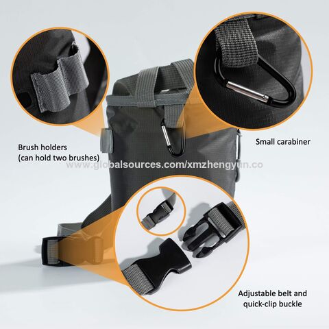 Chalkbag für Klettern, Boulder Chalk Bag mit 2 großen Reißverschlusstaschen, GEWEBE MIT GRS