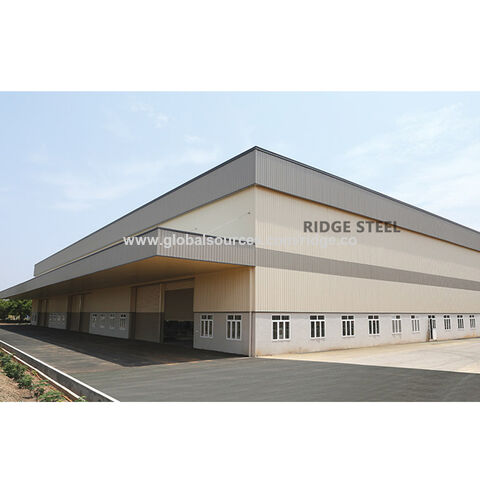 China Nave Industrial Prefabricada con Estructura de Acero y Pórtico para Almacén o Edificio Comercial
