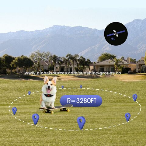 Sistema Portátil de Adiestramiento Canino con Collar de Descarga Eléctrica y Valla de Contención para Mascotas, Inalámbrico, GPS, para Exteriores