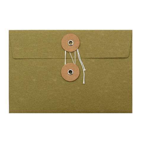 Dokumentenhalter A5/A4 aus braunem Kraftpapier, Aktenaufbewahrungstasche, Umschlag mit Tasche und Schnurverschluss, Bürobedarfstasche