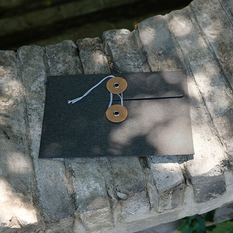 Dokumentenhalter A5/A4 aus braunem Kraftpapier, Aktenaufbewahrungstasche, Umschlag mit Tasche und Schnurverschluss, Bürobedarfstasche