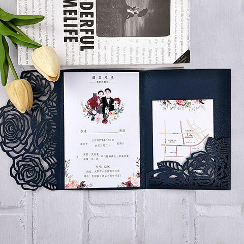 Cartes d'invitation de mariage personnalisées pour divers festivals et occasions spéciales