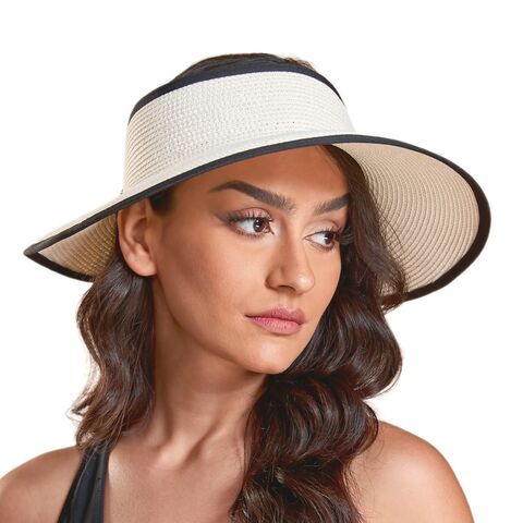 Gorros de Paja Plegables con Visera para Mujer, Protección Solar UPF 50+, Ideales para Playa - Los Más Vendidos en Amazon