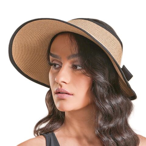 Gorros de Paja Plegables con Visera para Mujer, Protección Solar UPF 50+, Ideales para Playa - Los Más Vendidos en Amazon