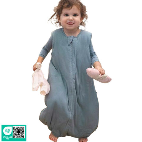 Precio de fábrica al por mayor Saco de dormir de bambú para bebés con pies expuestos