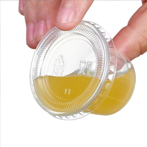 Wadah Sup Panas Plastik PP Sekali Pakai Transparan Bentuk Bundar dengan Tutup, Kotak Makan Siang Plastik