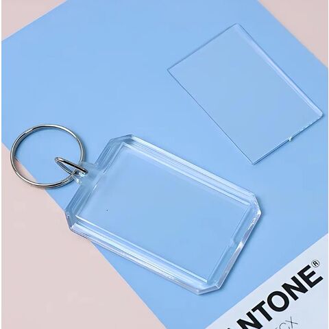 Porte-clés Acrylique Double Face Vierge pour Photo - Idéal pour Cadeaux et Personnalisation