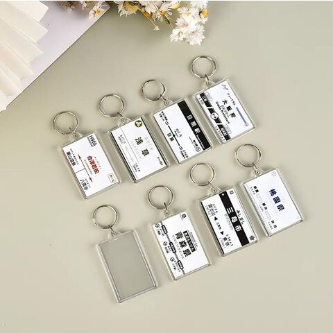 Porte-clés Acrylique Double Face Vierge pour Photo - Idéal pour Cadeaux et Personnalisation